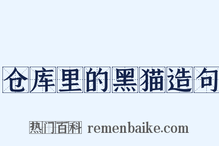 仓库里的黑猫造句是什么意思的图片